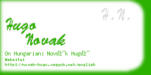 hugo novak business card